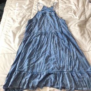 blue dress